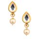 Kundan Polki Teardrop Pearl Drop Earrings Pair